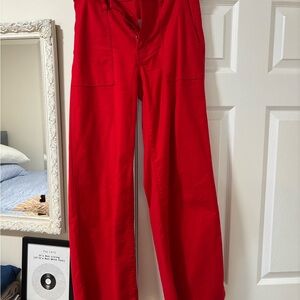 J. Crew Vibrant Red Trousers